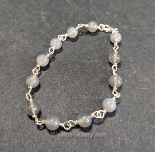 Grey Moonstone Bracelet by Navada Swan